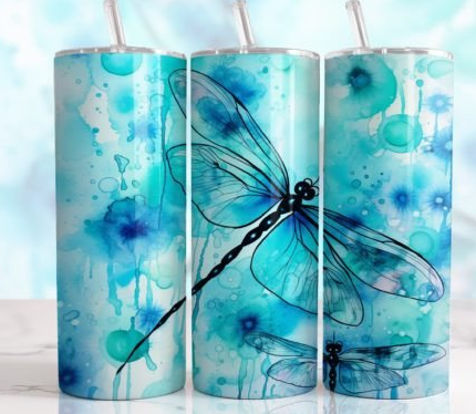 Blue Dragonfly Tumbler