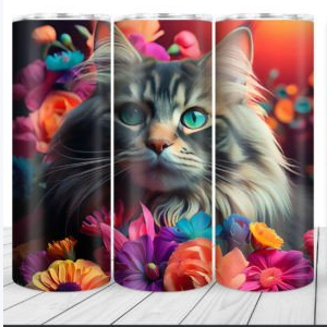 Pretty Cat - 20 oz Skinny Tumbler
