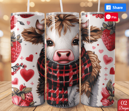 Highland Cow - 20 oz Skinny Tumbler